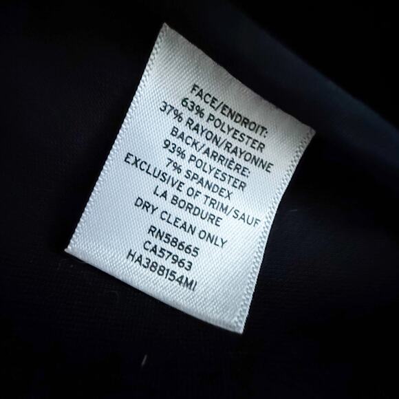 HALOGEN x NORDSTROM | Tweed Peplum Jacket Snap Front Blazer Black White | Large - Picture 7 of 7